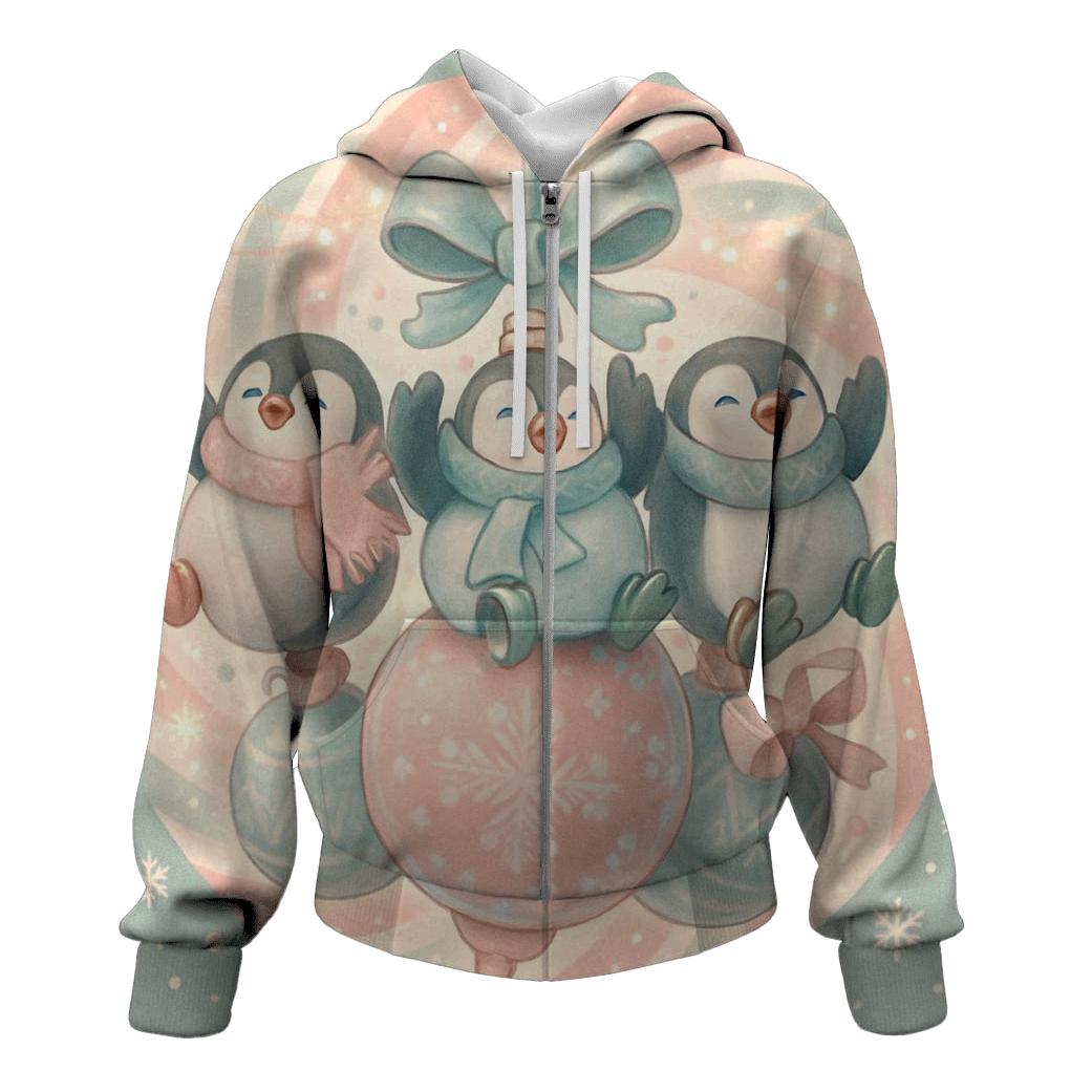 Penguin Ornament Parade Carousel pullover hoodies