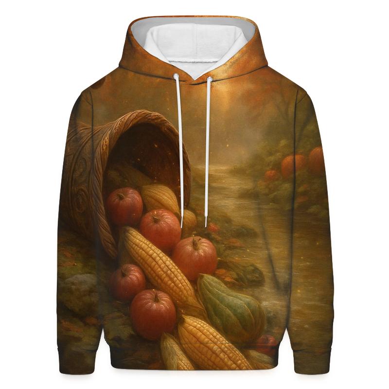 Enchanted Cornucopia River Of Abundance zip-up hoodies