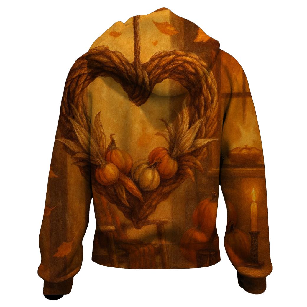 Lanternlit Harvest Porch Welcome premium hoodies