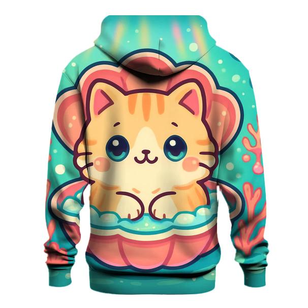 Aurora Bubble Bath Cat Spirit heavyweight hoodies