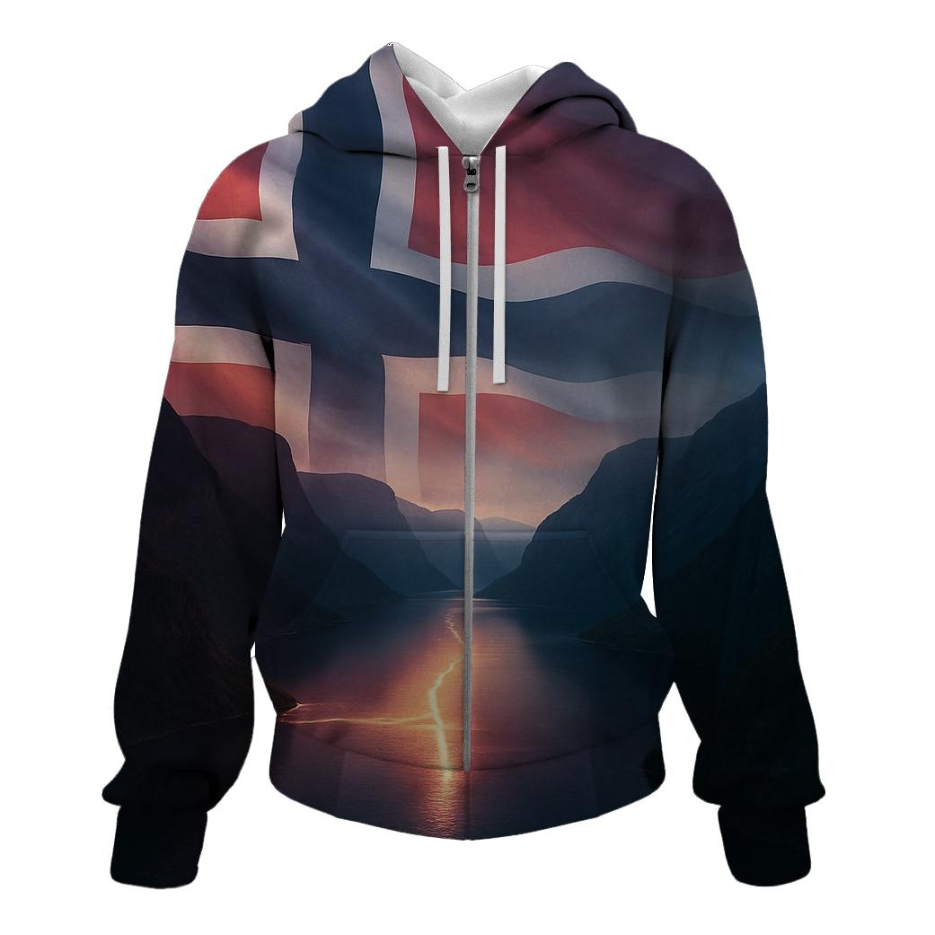Aurora Fjord Flag Of Norway hoodie designs