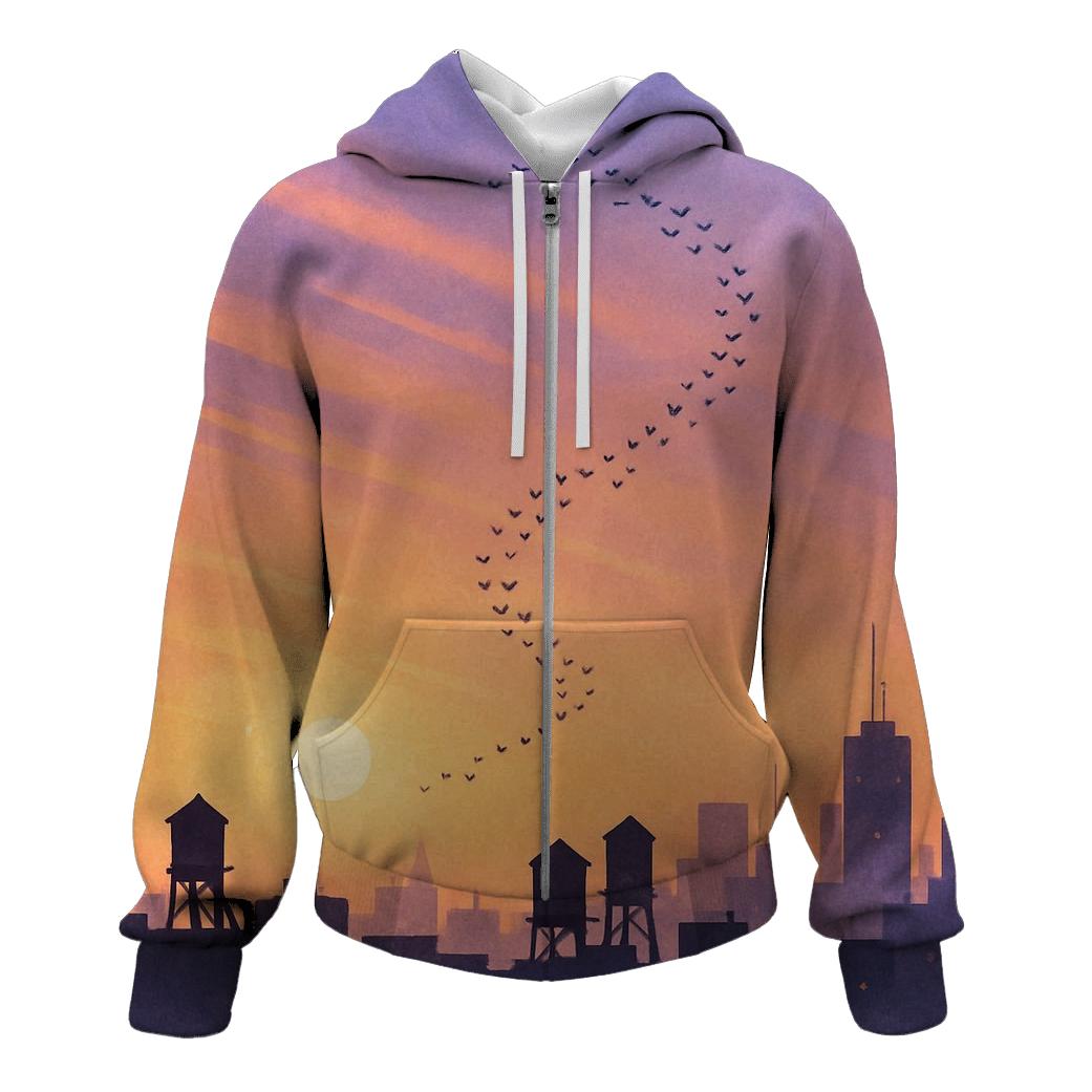 Skyline In Lavender Haze graphic hoodies