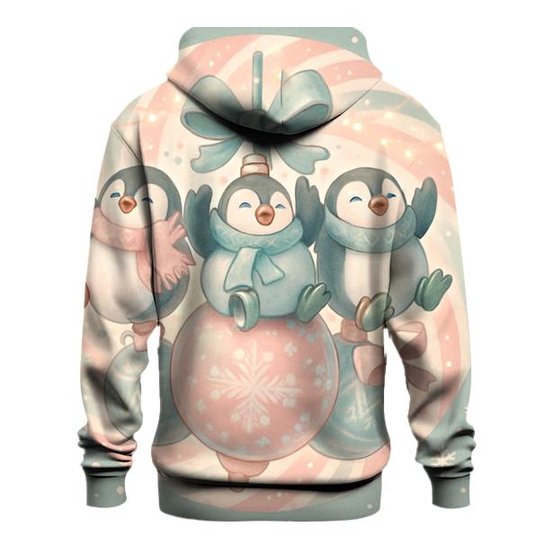 Penguin Ornament Parade Carousel embroidered hoodies