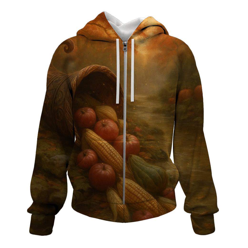 Enchanted Cornucopia River Of Abundance graphic hoodies