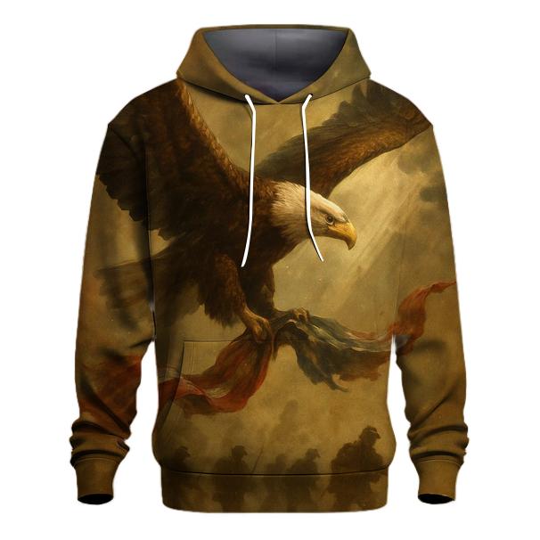 Eagle Over The Tattered Horizon premium hoodies
