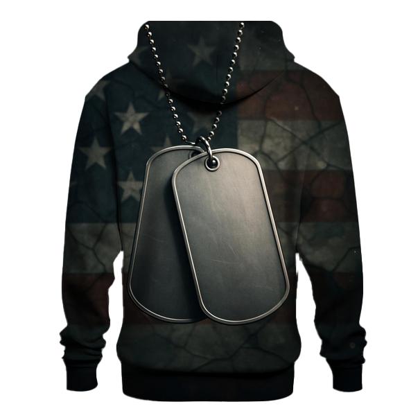 Dog Tags In The Flagglass Glow custom hoodies
