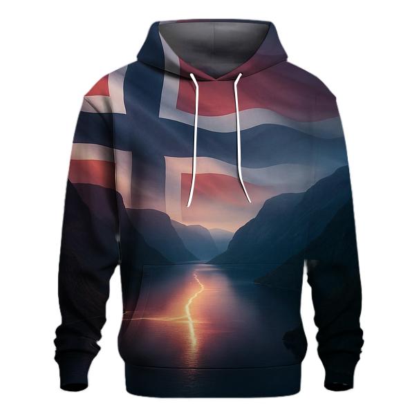 Aurora Fjord Flag Of Norway hoodies fashion