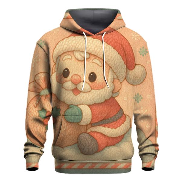 Knitted Candy Cane Santa Cozy Charm designer hoodies