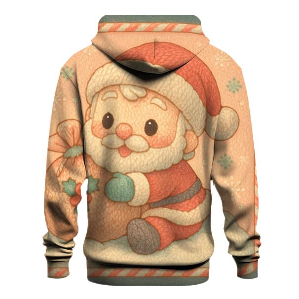 Knitted Candy Cane Santa Cozy Charm designer hoodies