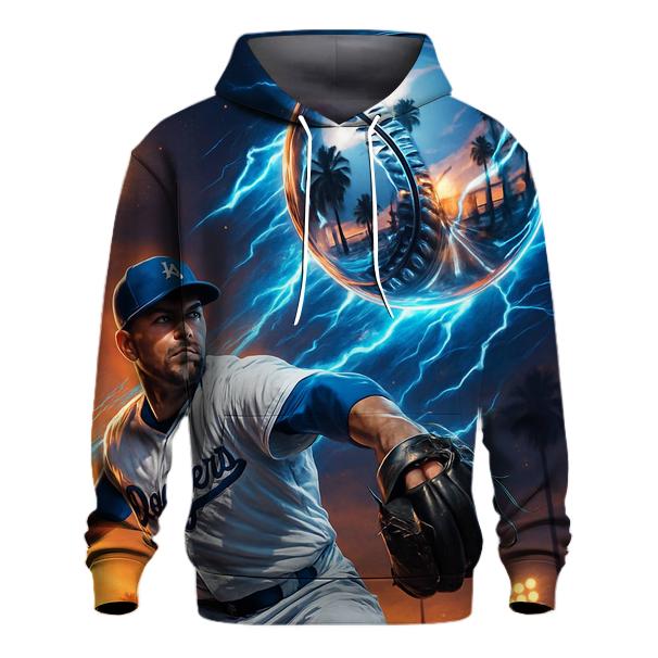 Chrome Fastball Over Sunset Boulevard embroidered hoodies