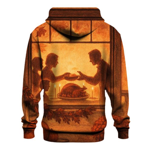 Golden Hour Family Table Through Window Glow custom hoodies
