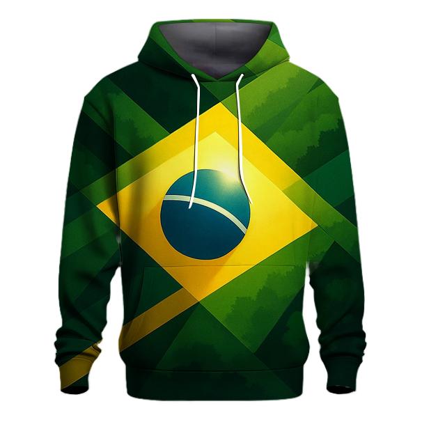 Geometric Pulse Flag Of Brazil hoodie designs