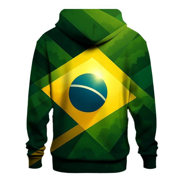 Geometric Pulse Flag Of Brazil hoodie designs