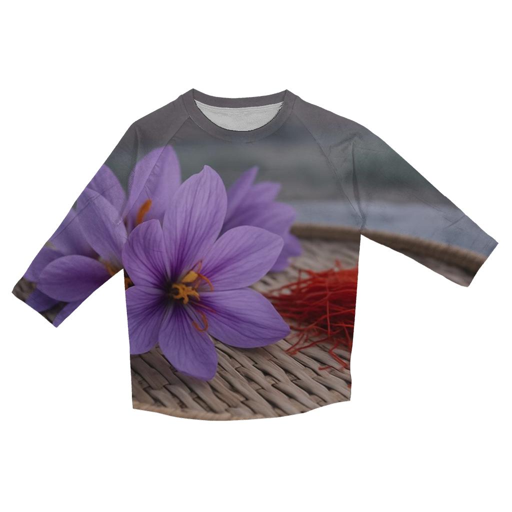 Saffron Crocus Drying Tray At Dawn fashion 3/4 sleeve shirts