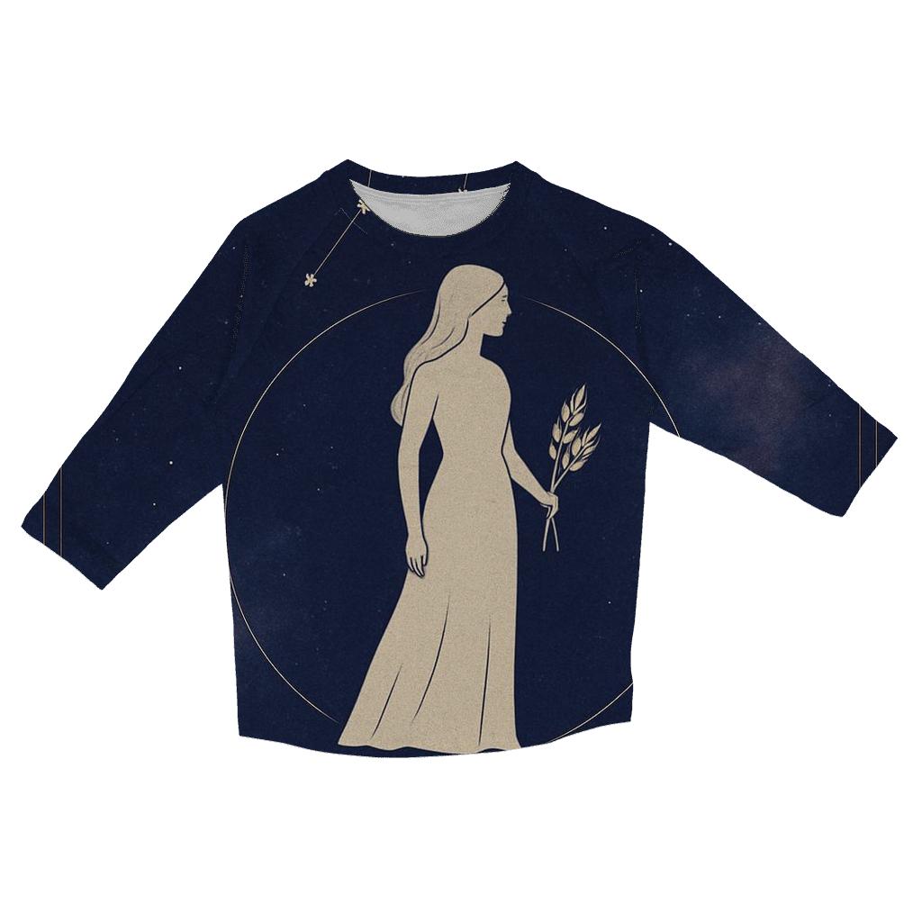 Virgo Alchemical Harvest Star Chart designer 3/4 sleeve blouses