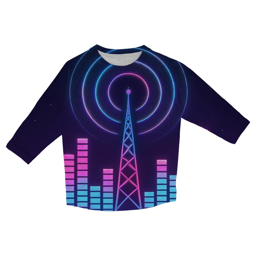 Neon Radio Skyline designer 3/4 sleeve blouses
