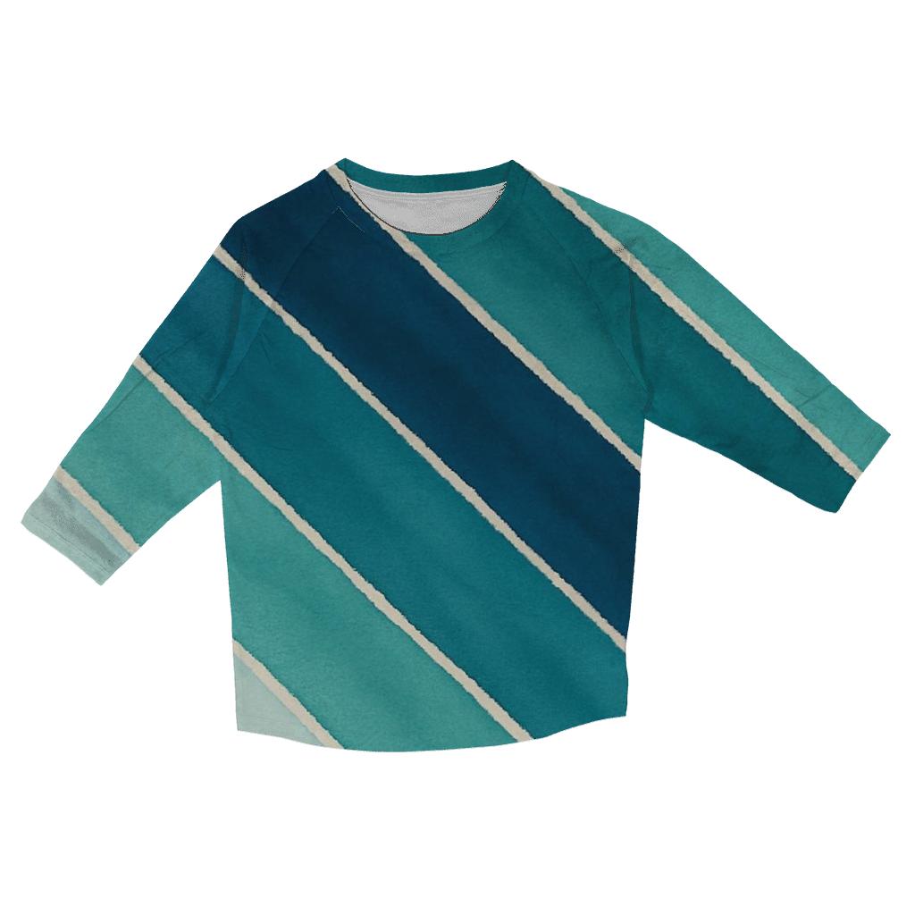 Aurora Arashi Diagonal Drift printed three quarter sleeve shirts