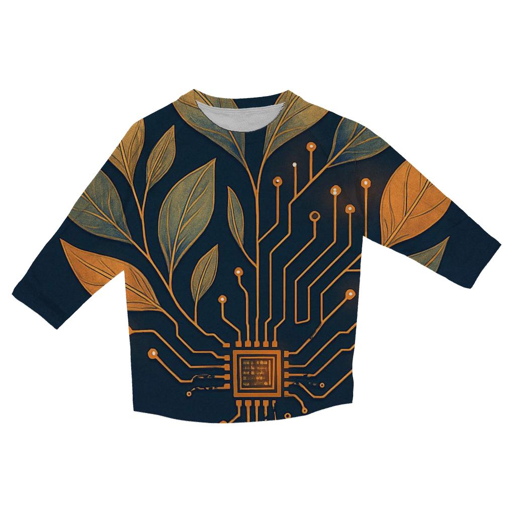 Botanical Circuit Heartbeat stylish quarter sleeve tops