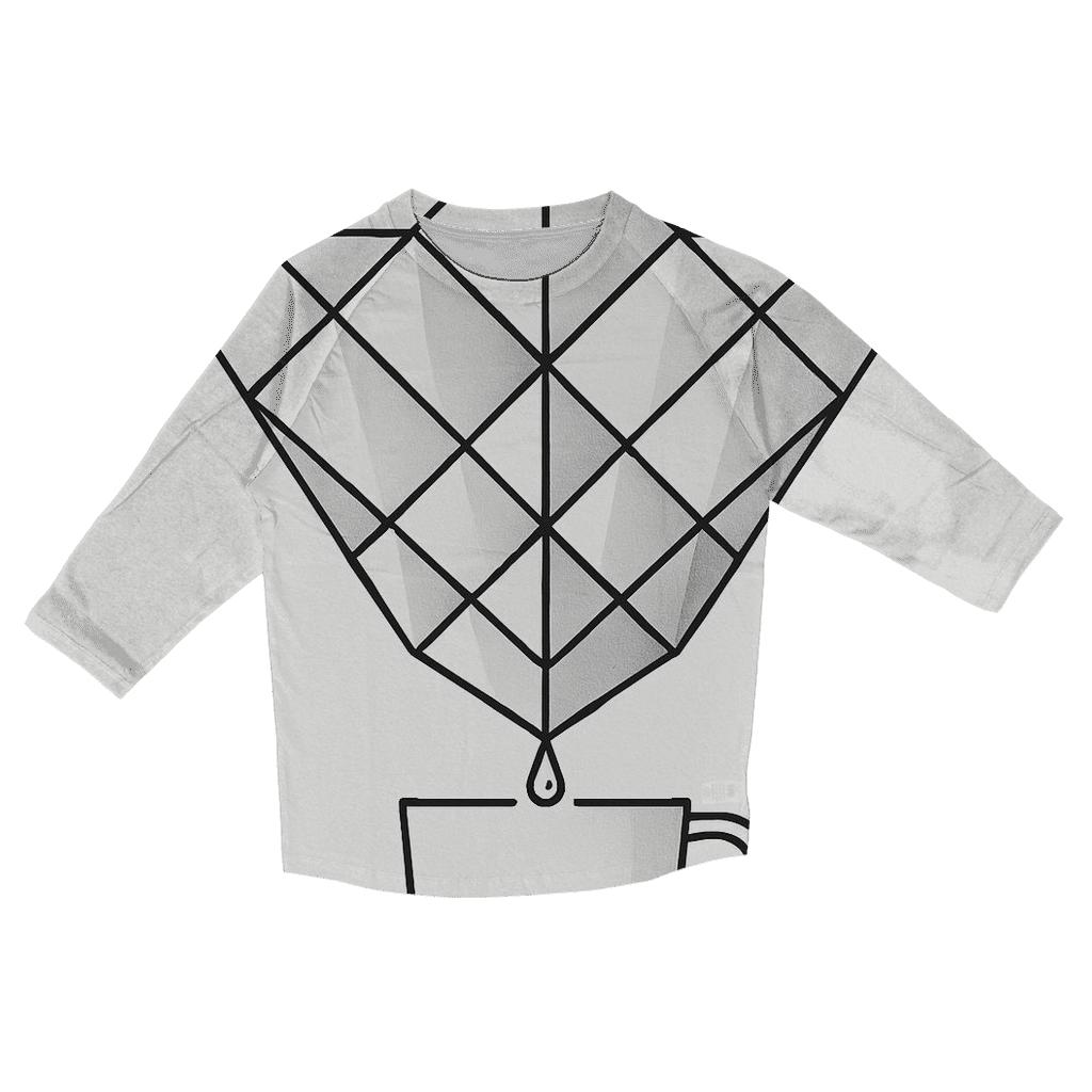 Filter Fold Geometry designer 3/4 sleeve blouses