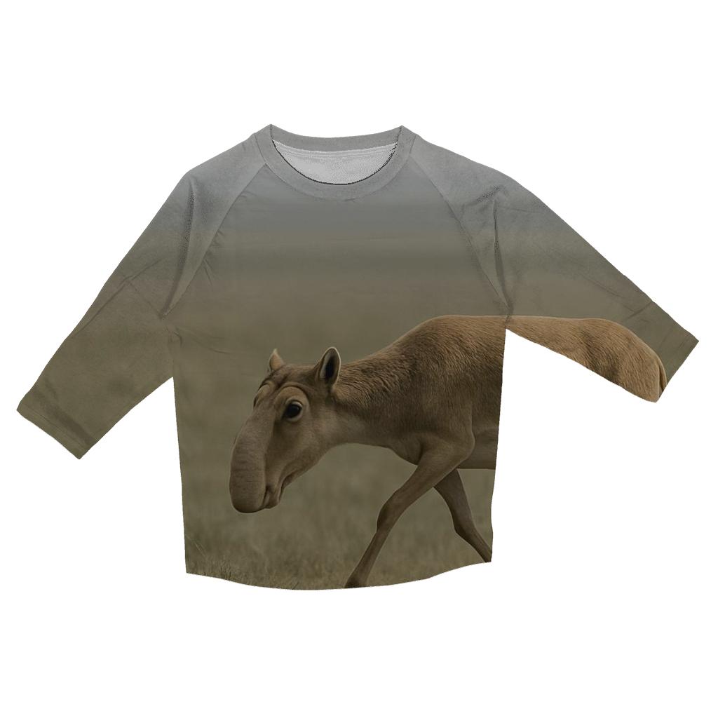 Steppe Mirages Saiga Antelope custom 3/4 sleeve shirts