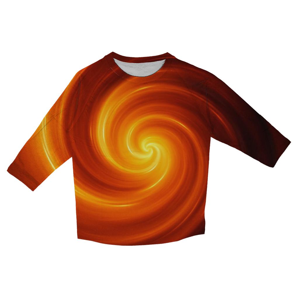 Molten Amber Vortex Gradient custom 3/4 sleeve shirts