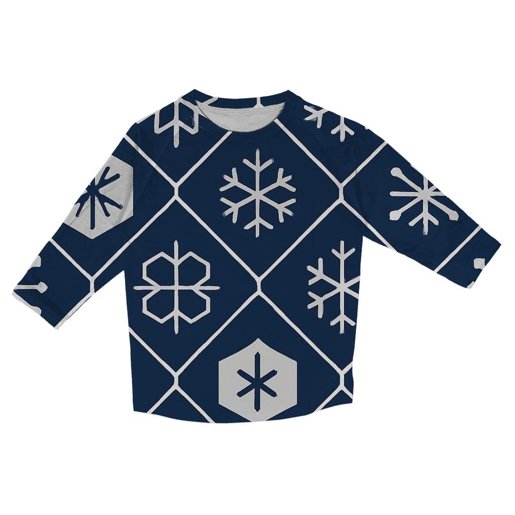 Snowflake Constellation Quilt fashion 3/4 sleeve shirts