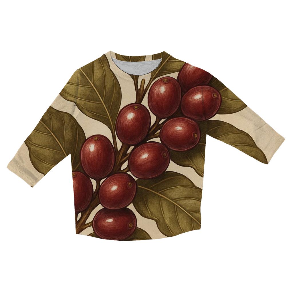 Cherry Branch Glaze printed three quarter sleeve shirts