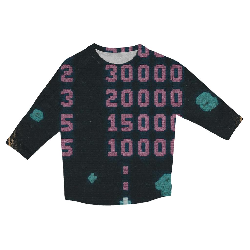 Aged Arcade Starfighter Score Screen personalized 3/4 sleeve tees