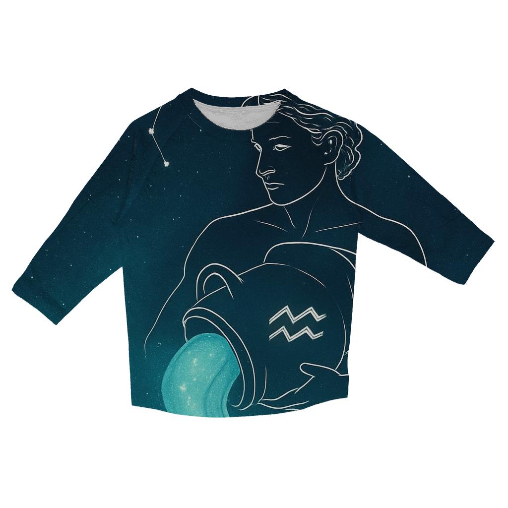 Aquarius Water Bearer Nebula Pour Over casual three quarter sleeve shirts
