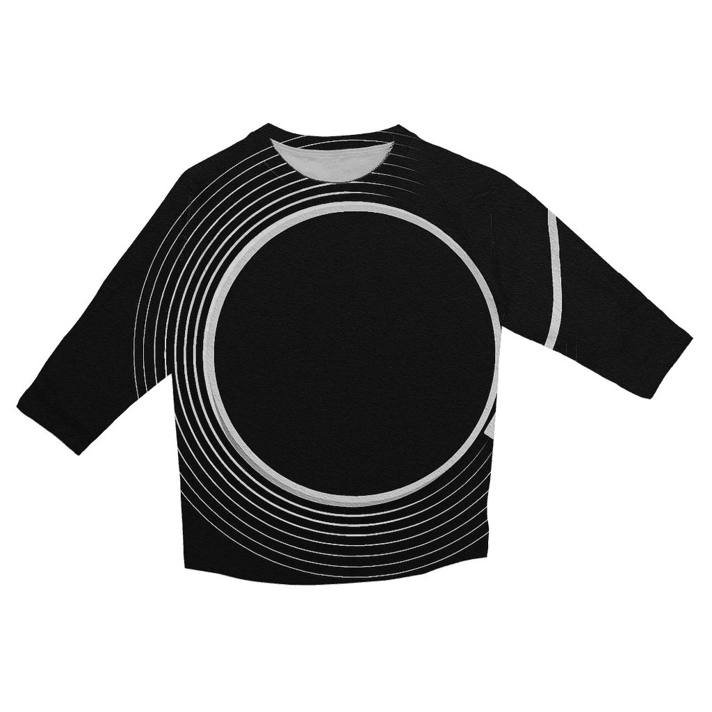 Monochrome Turntable Eclipse printed three quarter sleeve shirts