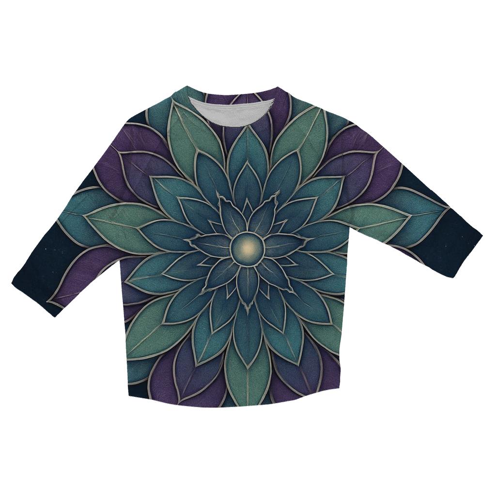 Night Garden Mandala Bloom stylish quarter sleeve tops