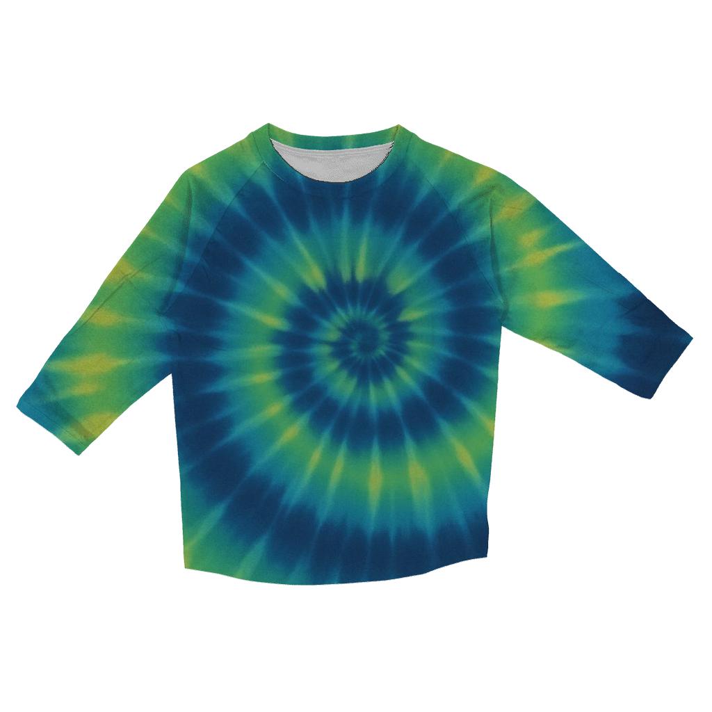 Over Dyed Time Vortex Spiral cotton quarter sleeve shirts