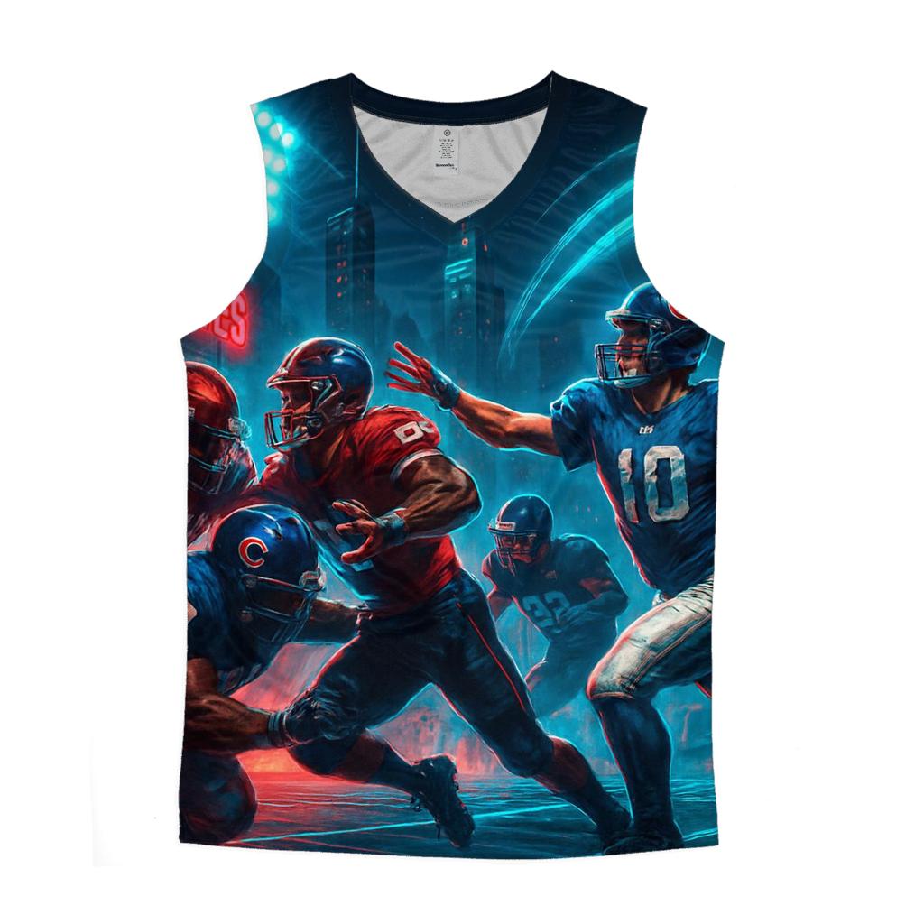 Neon Skyline Scrimmage Braves Versus Cubs cotton sleeveless tops