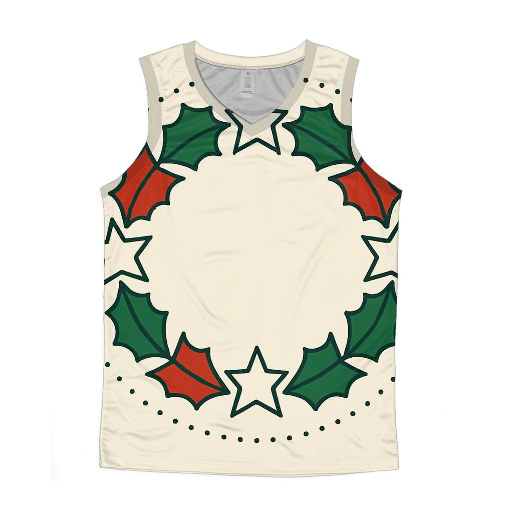 Celestial Holly Star Wreath trendy fitted tank tops