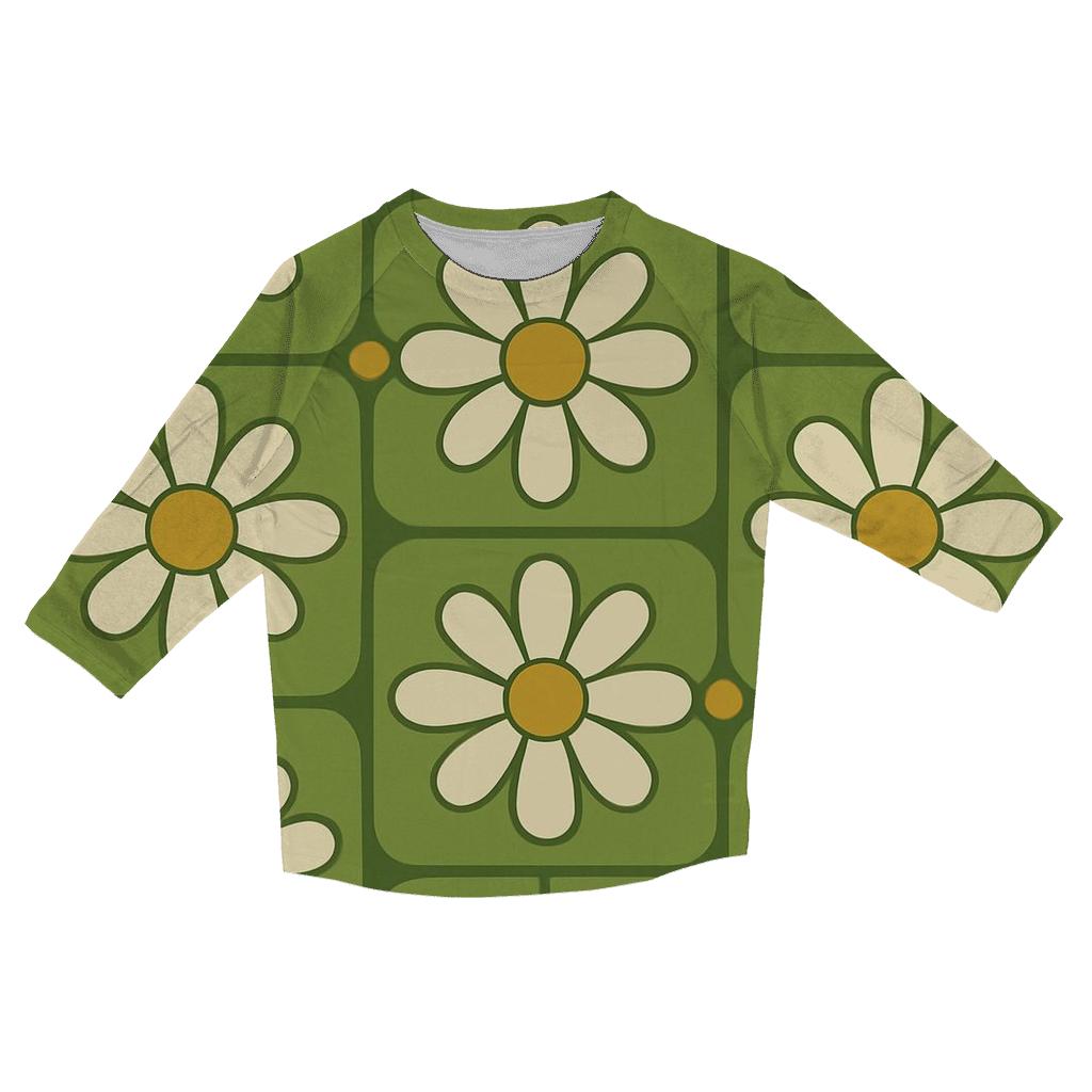 Daisy Tile Kitchen Wallpaper Revival designer 3/4 sleeve blouses