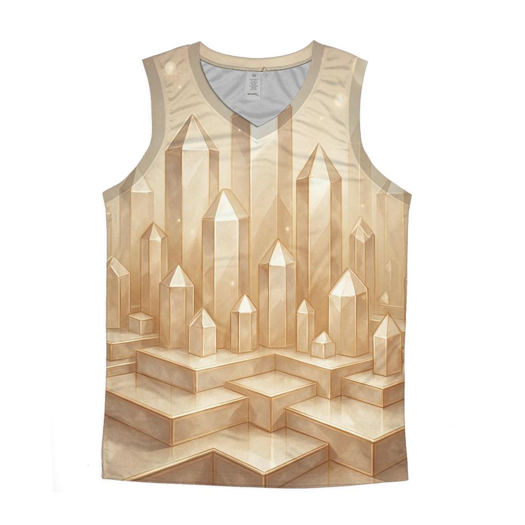 Champagne Crystal Terrace cotton sleeveless tops