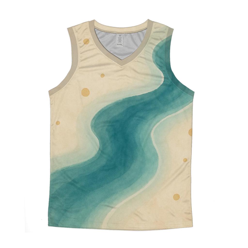 River Of Stillness graphic print tank tops