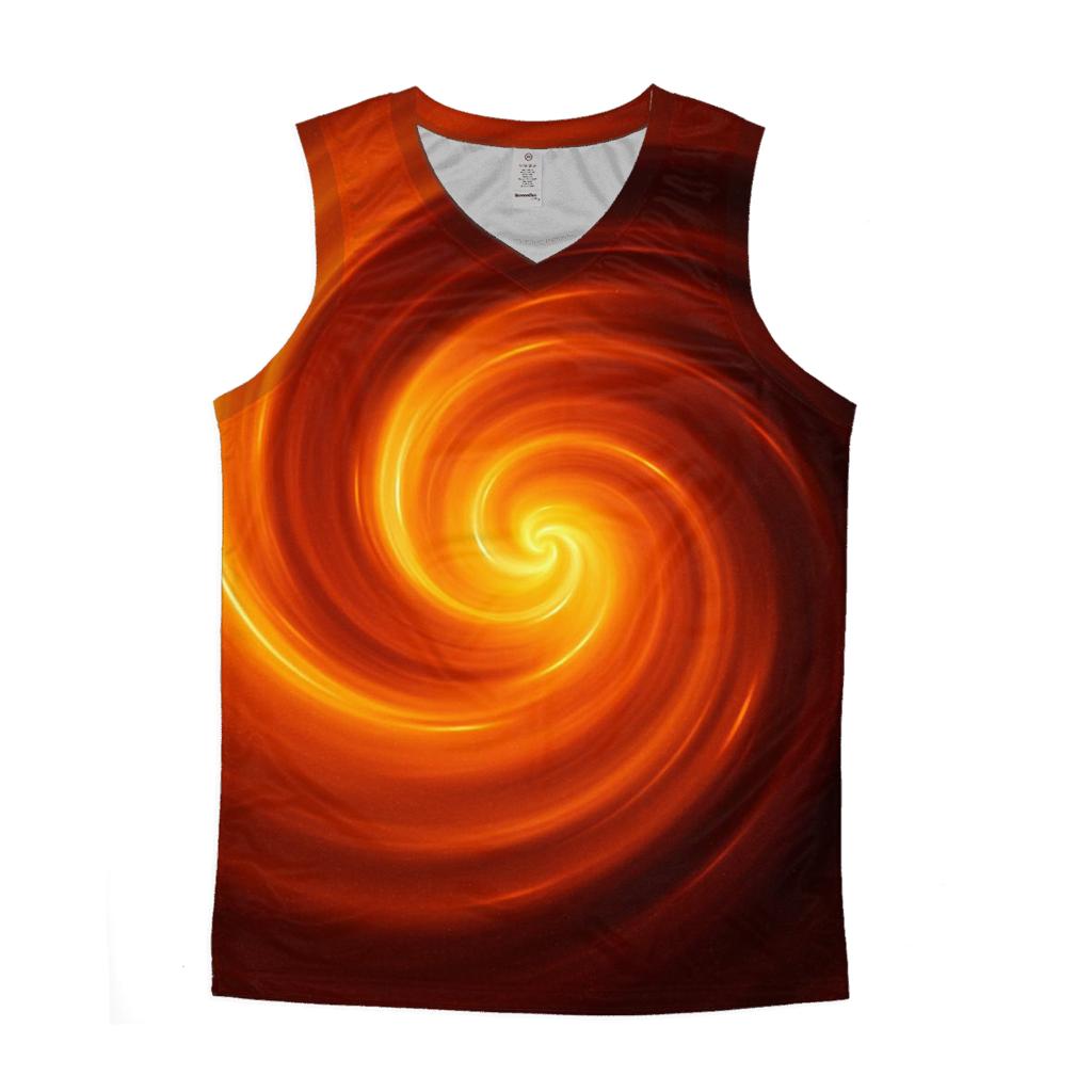 Molten Amber Vortex Gradient trendy fitted tank tops