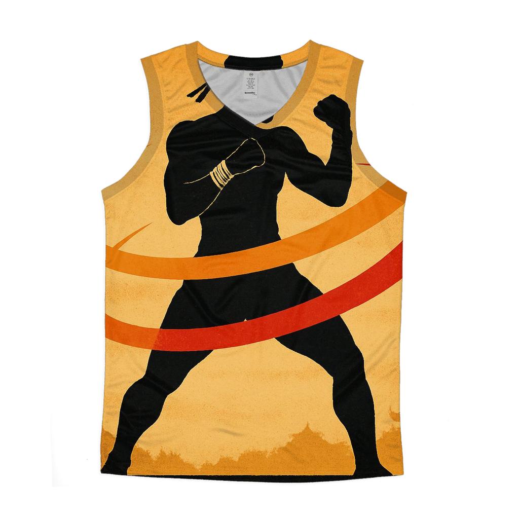 Desert Muay Thai Orbit personalized athletic tanks