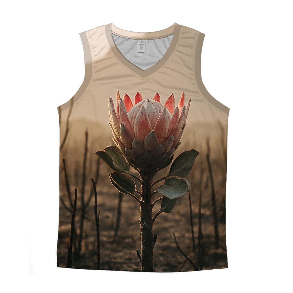 Fynbos Protea After A Coastal Fire personalized athletic tanks