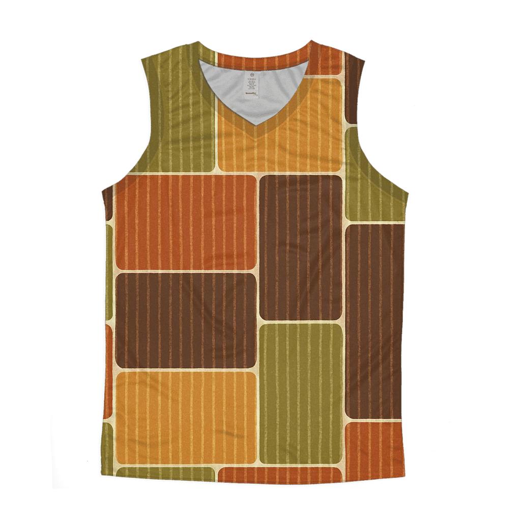 Groovy Corduroy Patchwork Panels personalized athletic tanks