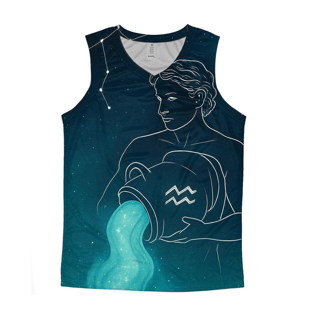 Aquarius Water Bearer Nebula Pour Over cotton sleeveless tops