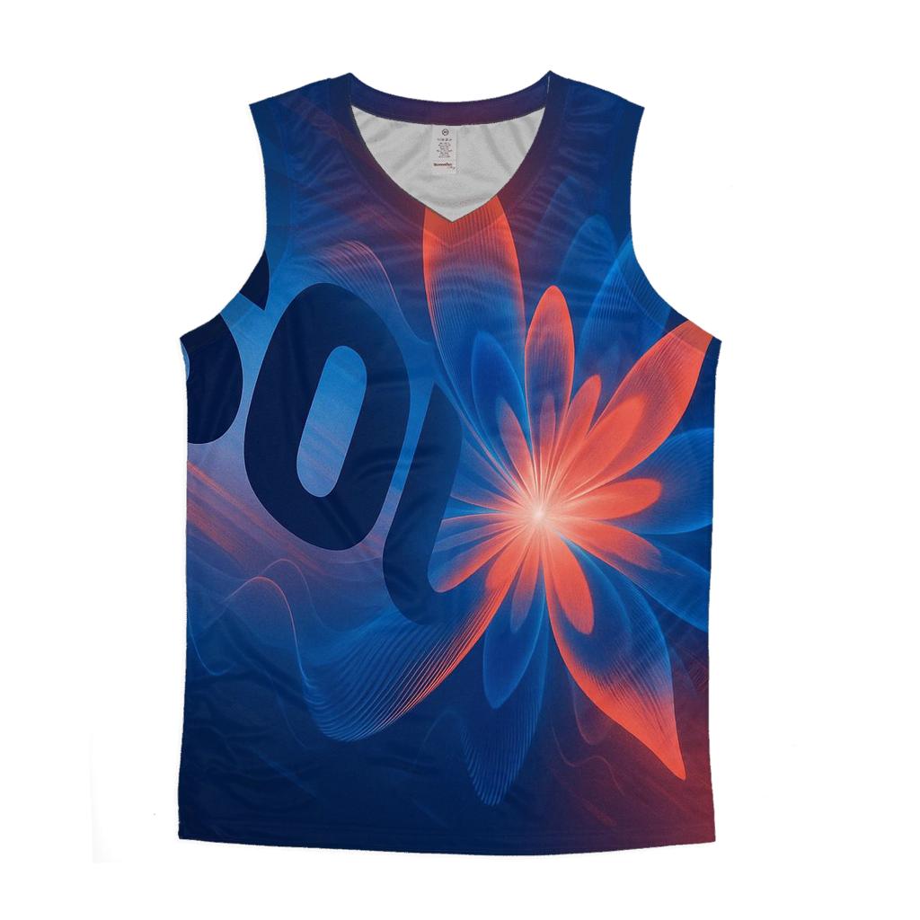 Kinetic Typography Soundwave Bloom sports performance tank tops
