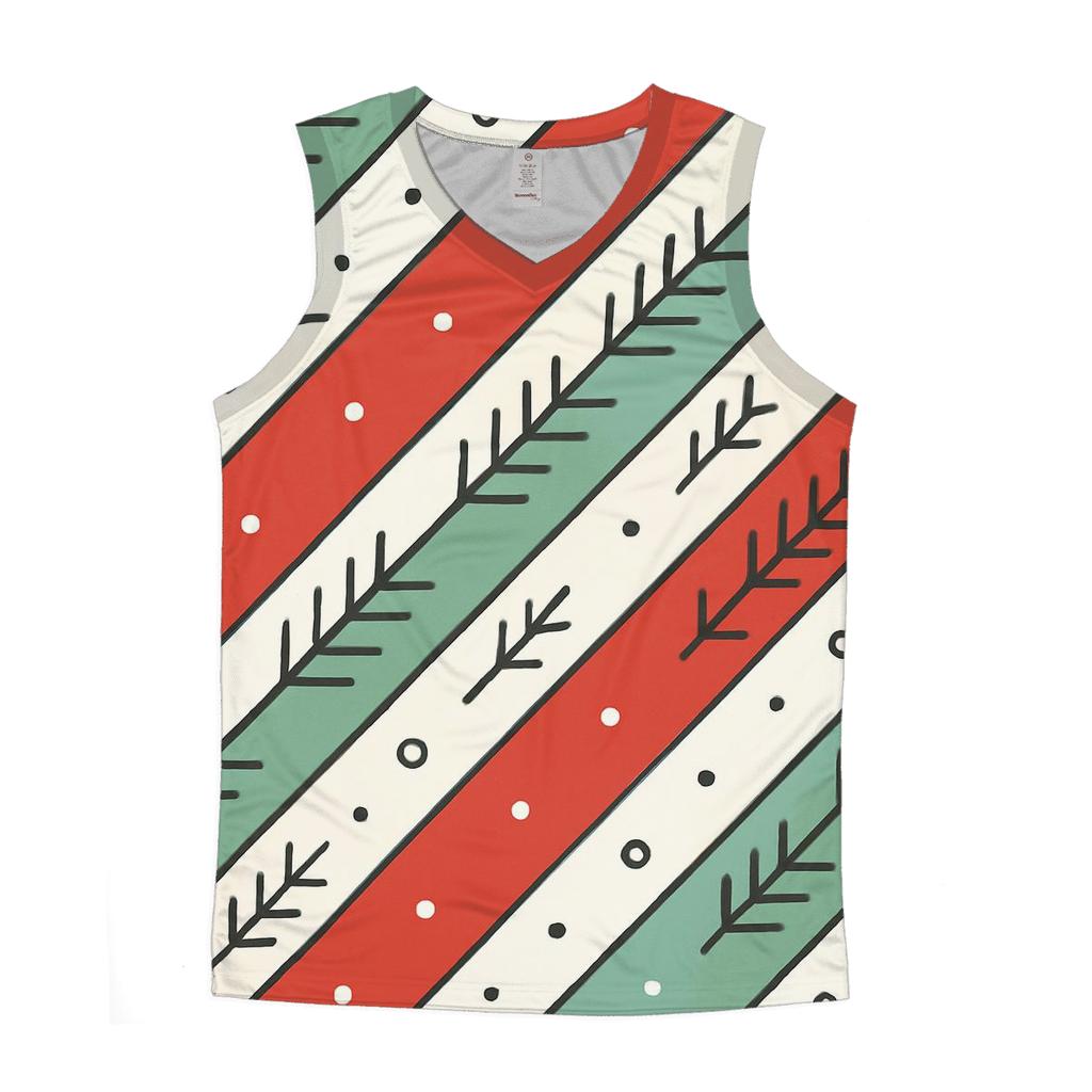 Candy Cane Aurora Stripes cotton sleeveless tops