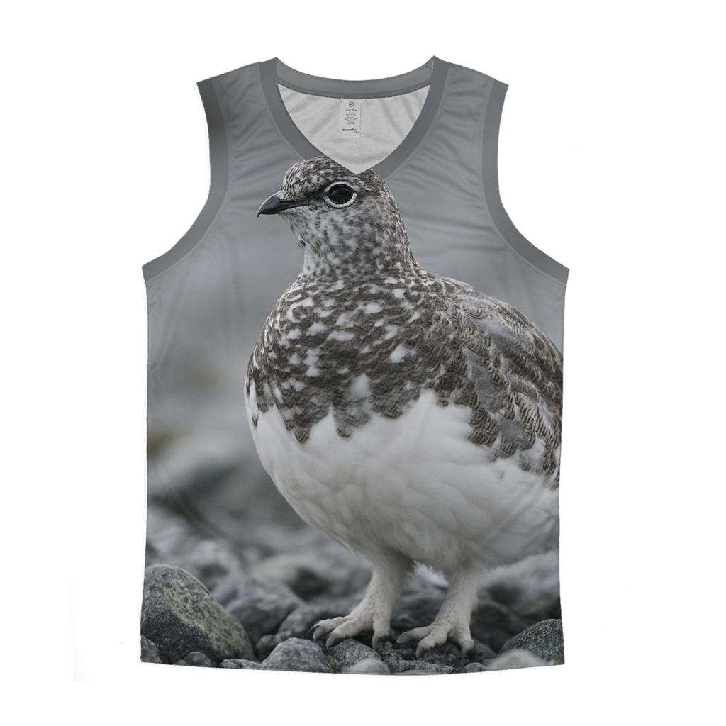 Lichen Stillness Rock Ptarmigan stylish racerback tanks