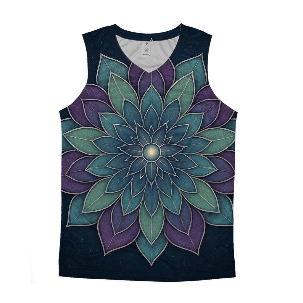 Night Garden Mandala Bloom graphic print tank tops