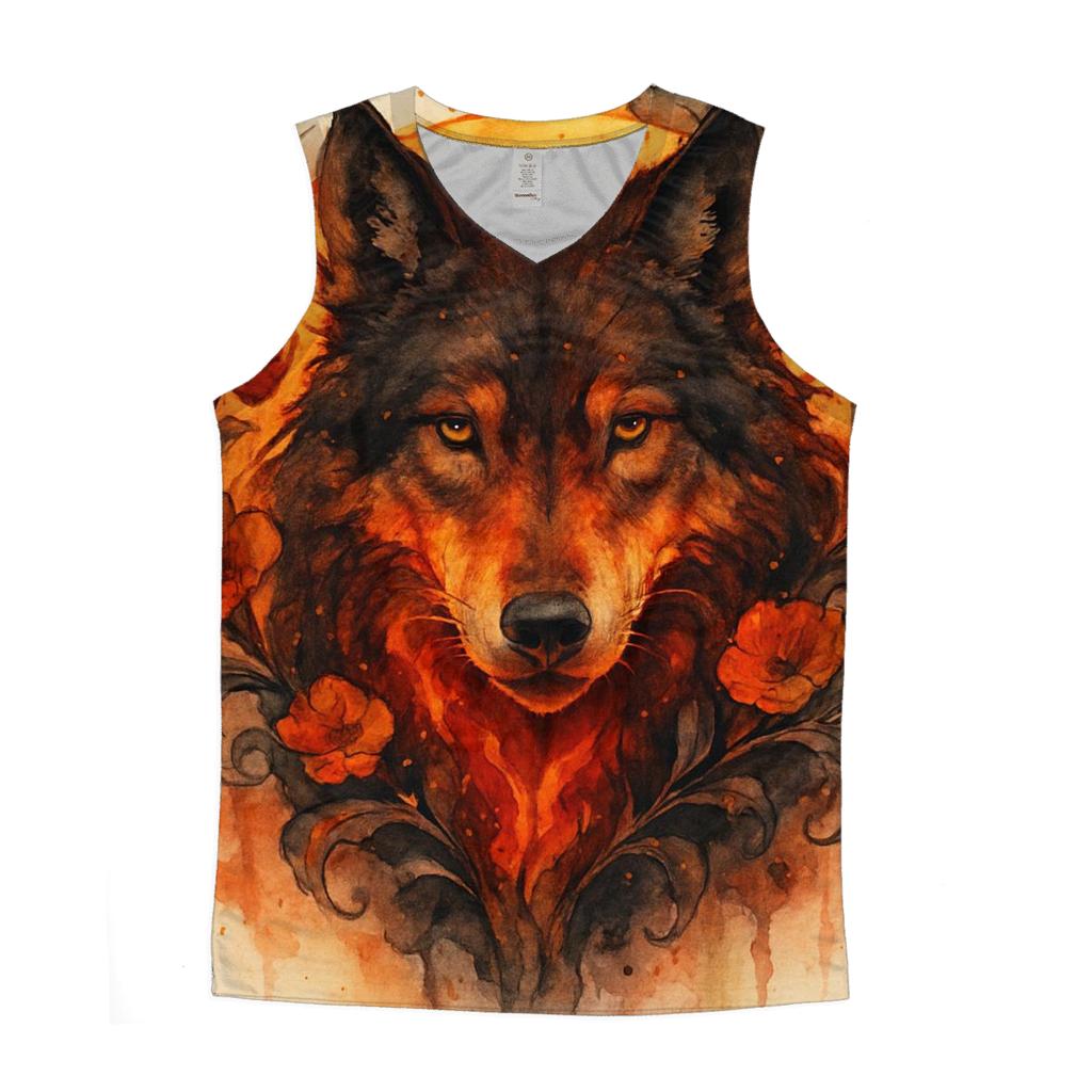 Ember Bloom Alpha Wolf sports performance tank tops