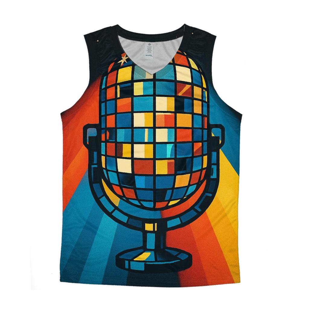 Disco Prism Microphone trendy fitted tank tops