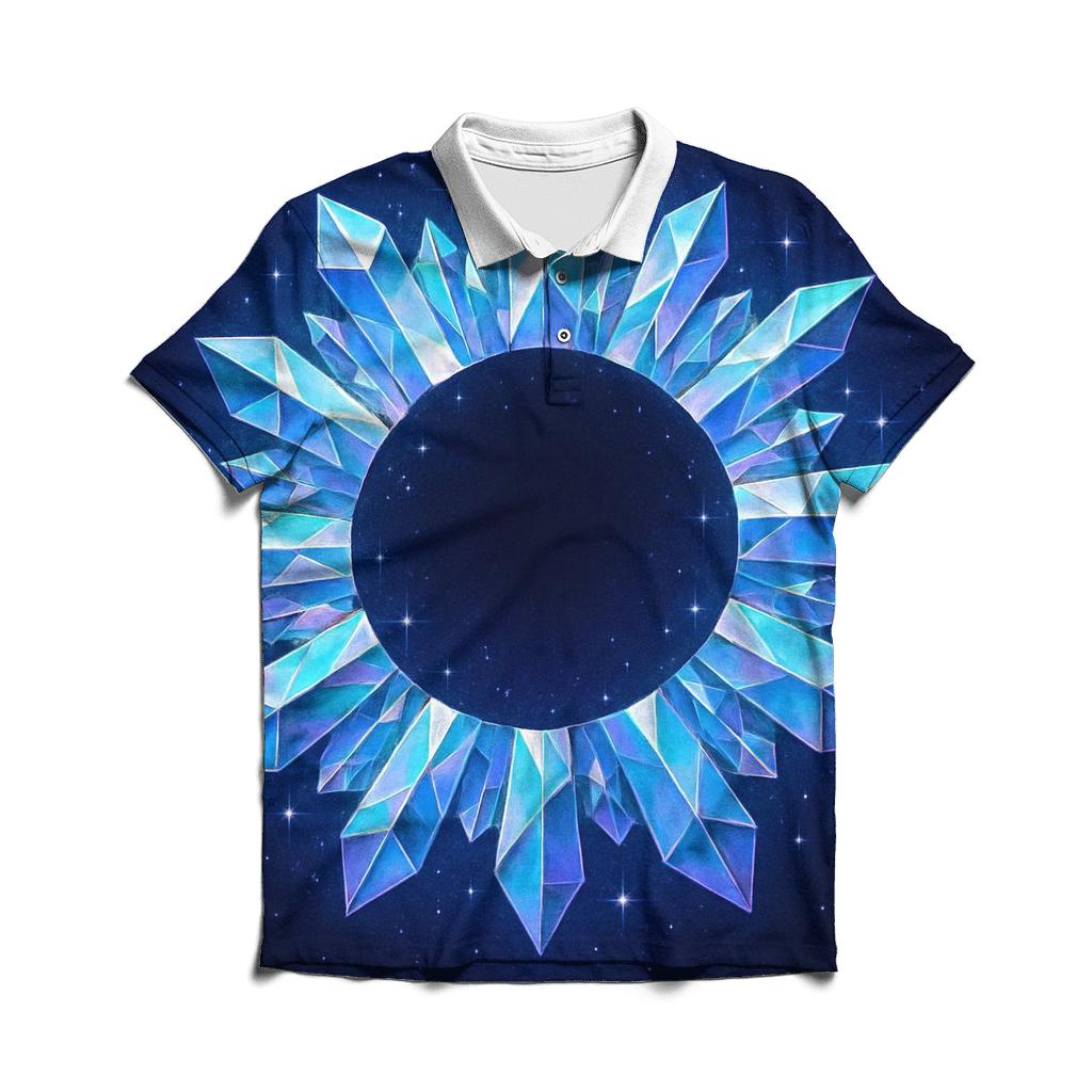 Midnight Prism Carousel embroidered polo tops