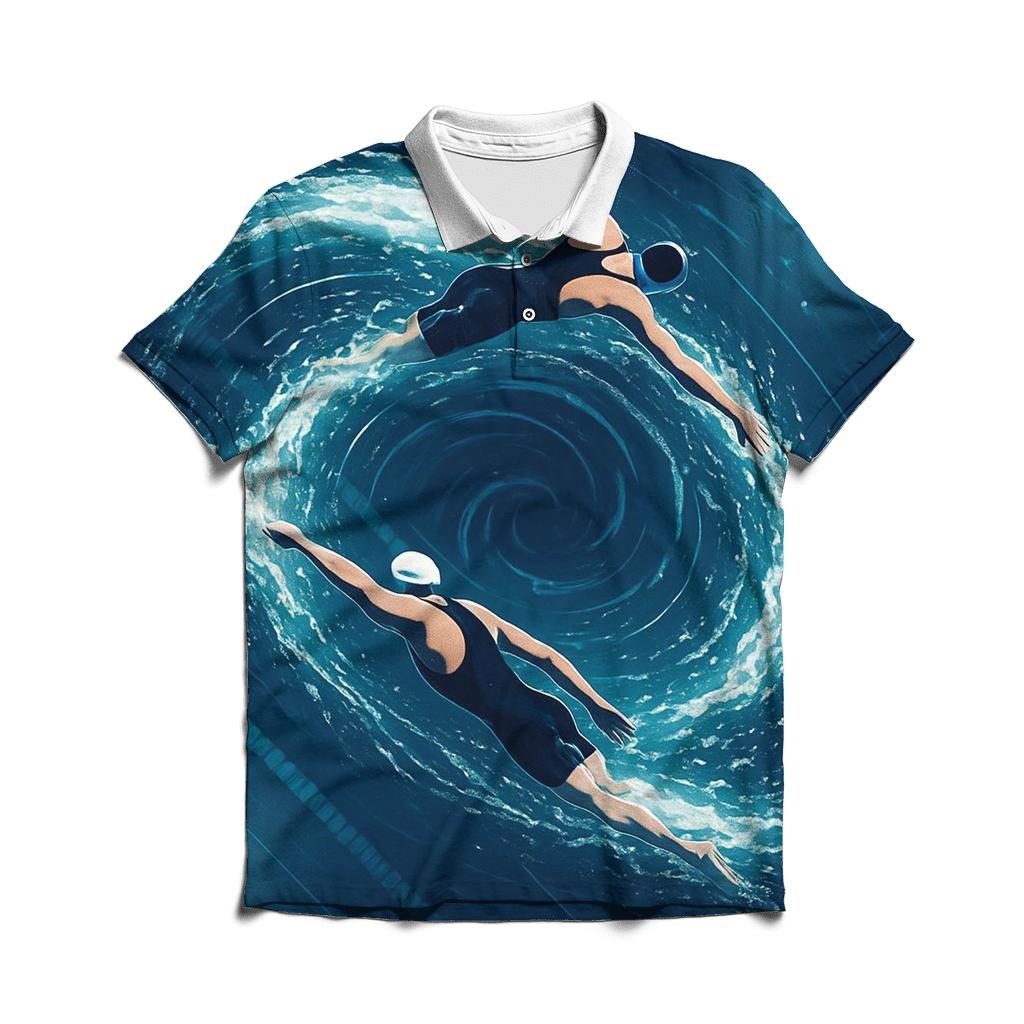 Midnight Water Polo Vortex stylish collar polo tees